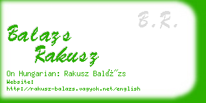 balazs rakusz business card